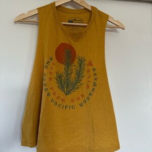 Women's Mustard Graphic Muscle Tank Top - The Great PNW